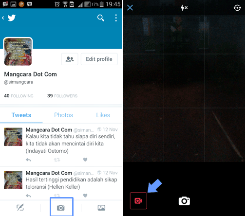 Cara Upload Video Dari HP Android Ke Twitter
