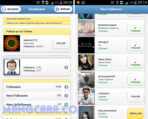 Followers+ Aplikasi Untuk Kelola Follower di HP Android